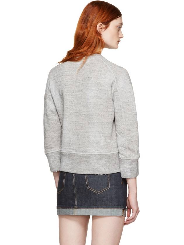 heather gray cropped sweatshirt - DSQUARED2 - BALAAN 3