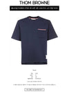 Cotton Oversized Pocket Short Sleeve T-Shirt Navy - THOM BROWNE - BALAAN 3