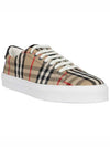 Vintage Check Cotton Low Top Sneakers Beige - BURBERRY - BALAAN 4