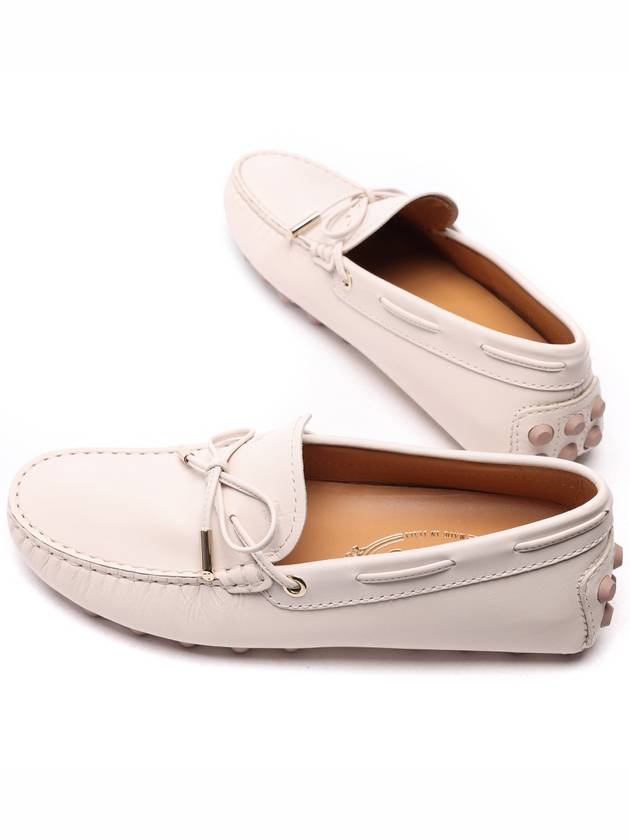 Gommino Bubble Leather Driving Shoes Off White - TOD'S - BALAAN 7