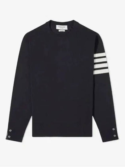 4 Bar Armband Classic Merino Wool Knit Top Navy - THOM BROWNE - BALAAN 2