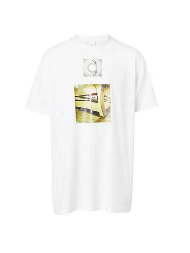 Overfit Cotton Short Sleeve T-shirt White - BURBERRY - BALAAN 1