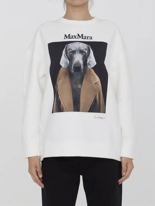 Bacco Embroidered Logo Sweatshirt White - MAX MARA - BALAAN 2