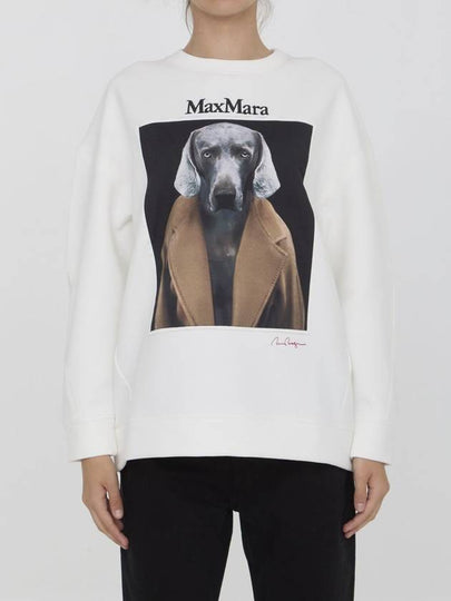 Bacco Embroidered Logo Sweatshirt White - MAX MARA - BALAAN 2