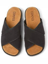 Brutus Textile Cross Strap Sandals Black - CAMPER - BALAAN 2