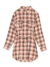 Liliane Check Midi Shirt Dress Orange - ISABEL MARANT - BALAAN 2