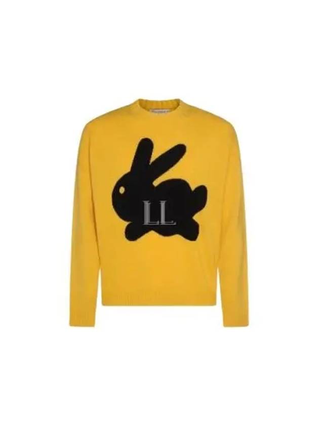 Bunny Print Wool Blend Knit Top Yellow - JW ANDERSON - BALAAN 2