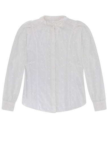 Terzali Cotton Shirt White - ISABEL MARANT ETOILE - BALAAN 1