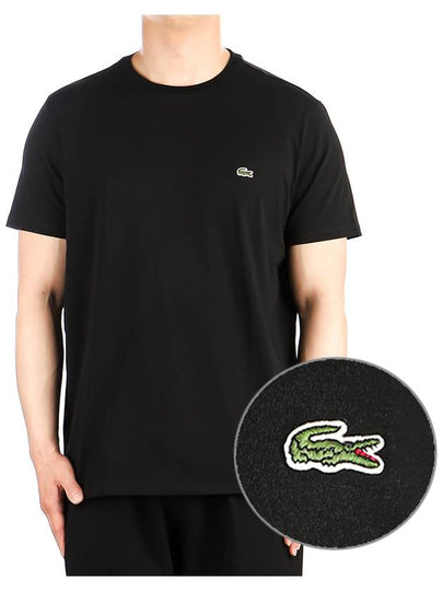 Crew Neck Pima Cotton Jersey Short Sleeve T-Shirt Black - LACOSTE - BALAAN 2