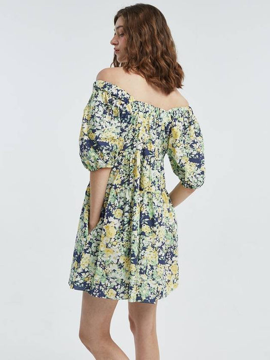 Off Shoulder Flower OnePiece Black - MANAVIS7 - BALAAN 2