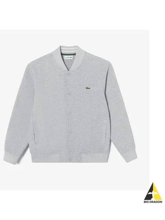 Men s Stadium Sweat Jumper Melange Gray - LACOSTE - BALAAN 1