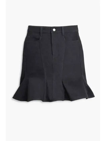 Monochromatic Denim Fluted Mini Skirt Black MJKAW23003BKX - MARC JACOBS - BALAAN 1