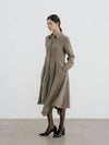 khaki shirt dress - YOUNESS - BALAAN 3