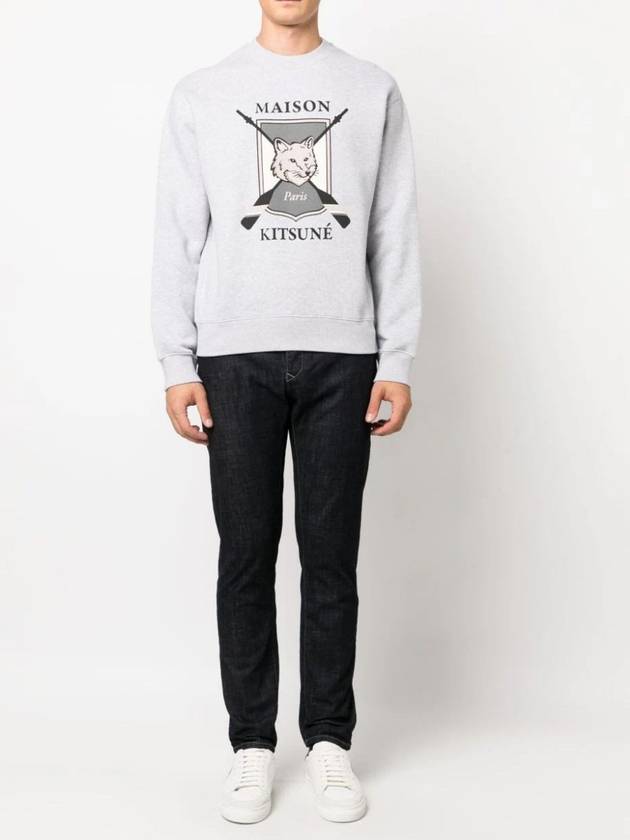 College Fox Print Sweatshirt Light Grey - MAISON KITSUNE - BALAAN 3