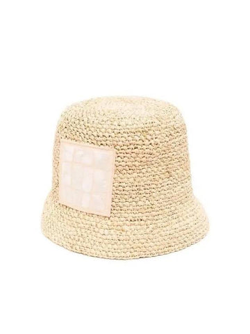 Le Bob Pisiu Raffia Bucket Hat 23E235AC4505046 150 BEIGE - JACQUEMUS - BALAAN 1