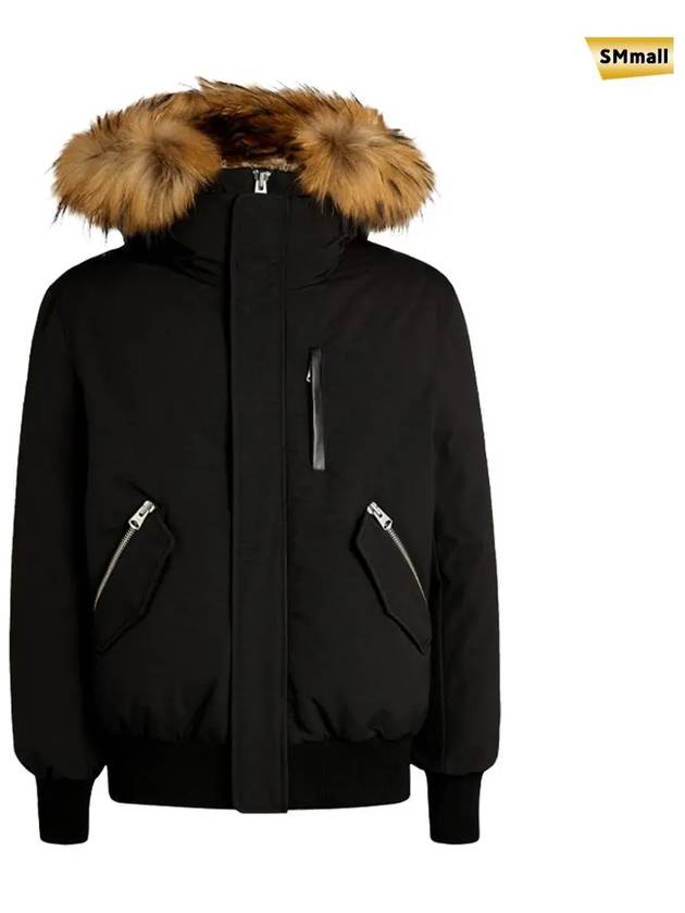 Dixon Nordic Tech Down Natural Fur Bomber Jacket Black - MACKAGE - BALAAN 3