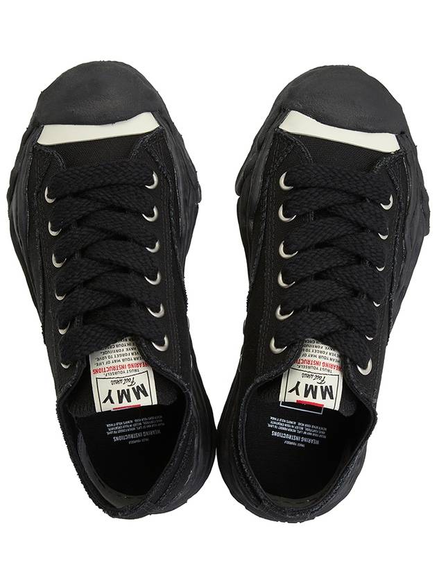 Maison Hank OG Sole Canvas Low Top Sneakers Black - MIHARA YASUHIRO - BALAAN 3