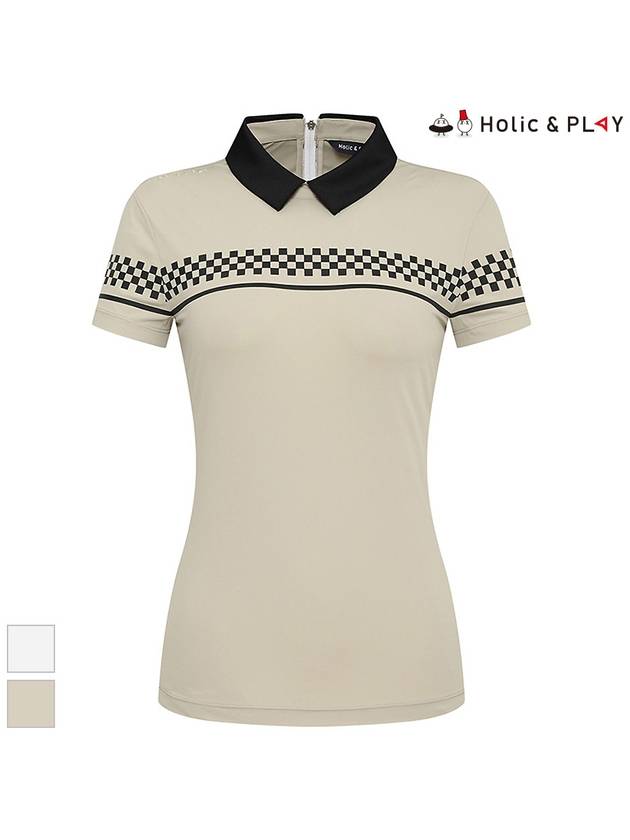 Gingham Print T-ShirtHD2WTS010 - HOLIC&PLAY - BALAAN 1