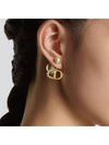 Dior Tribales Earrings Gold Finish Metal White Le - DIOR - BALAAN 4