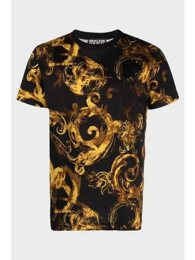 24 WATERCOLOUR COUTURE T SHIRT 76GAH6S0 JS287 G89 watercolor - VERSACE - BALAAN 1