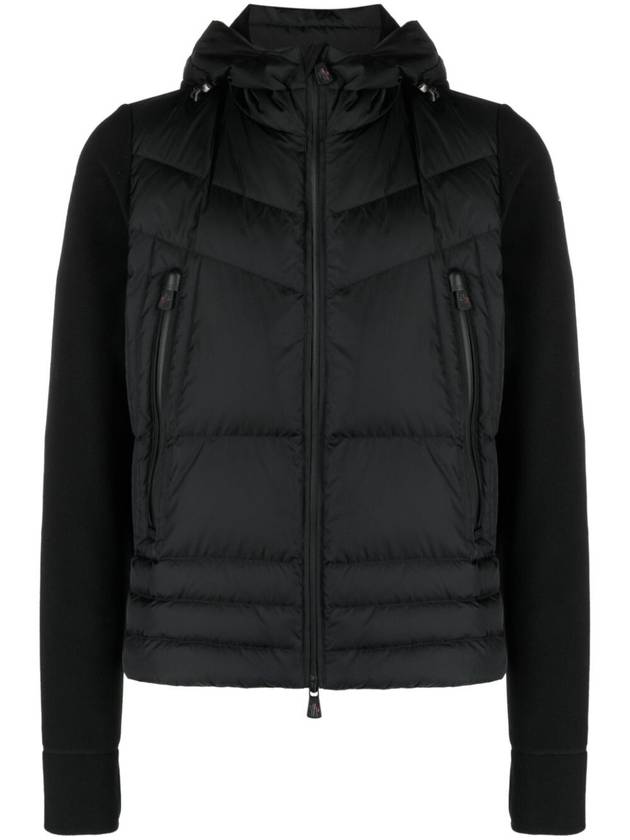 Padded Fleece Hooded Jacket Black - MONCLER - BALAAN 3