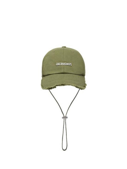 La Casquette Artichaut Fringe Metal Logo Ball Cap Khaki - JACQUEMUS - BALAAN 2