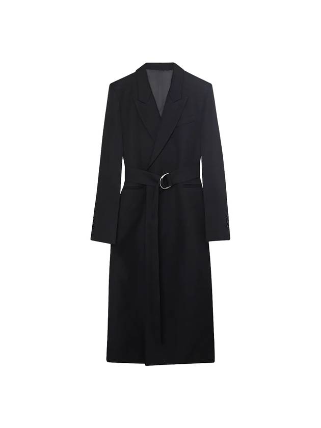 Belt Wool Gabardine Single Coat Black - AMI - BALAAN 1