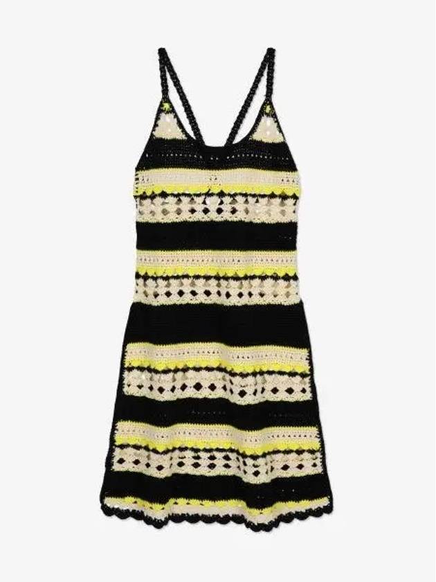 Striped Crochet Midi Dress - GANNI - BALAAN 2