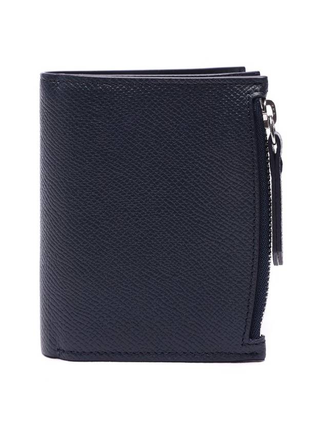 Stitch Logo Zipper Half Wallet Slate Blue - MAISON MARGIELA - BALAAN 5