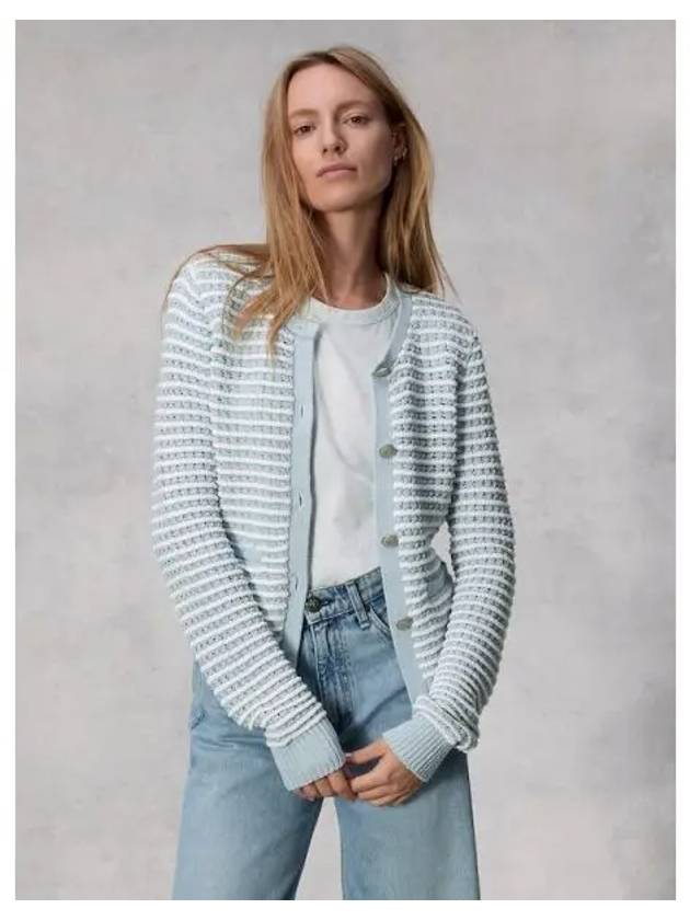 Rag Bone Women s Malee Striped Spring Fall Cardigan Light Blue Domestic Product GM0024042936109 - RAG & BONE - BALAAN 1