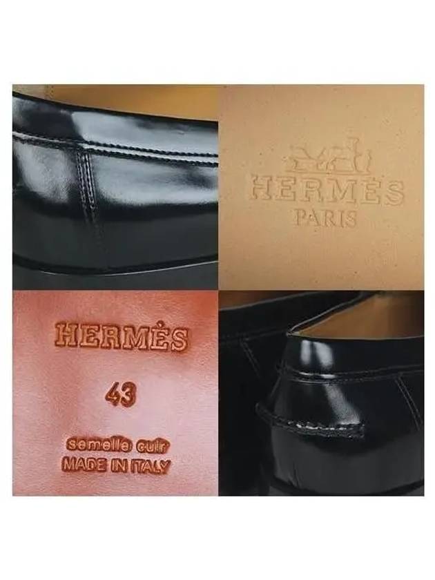 H151424 Black Leather Kennedy Loafer 280 - HERMES - BALAAN 5