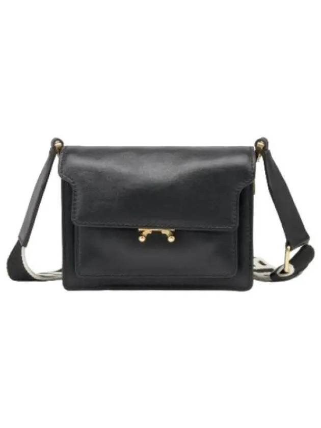 Trunk Soft Mini Shoulder Bag Black - MARNI - BALAAN 1