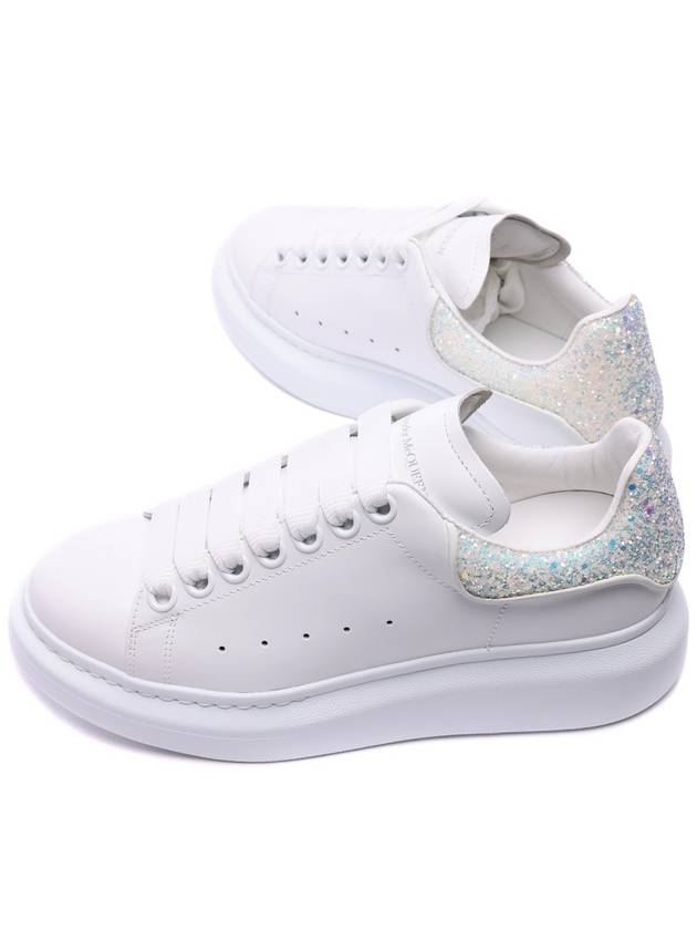 Oversole Glitter Tab Low Top Sneakers White - ALEXANDER MCQUEEN - BALAAN 7