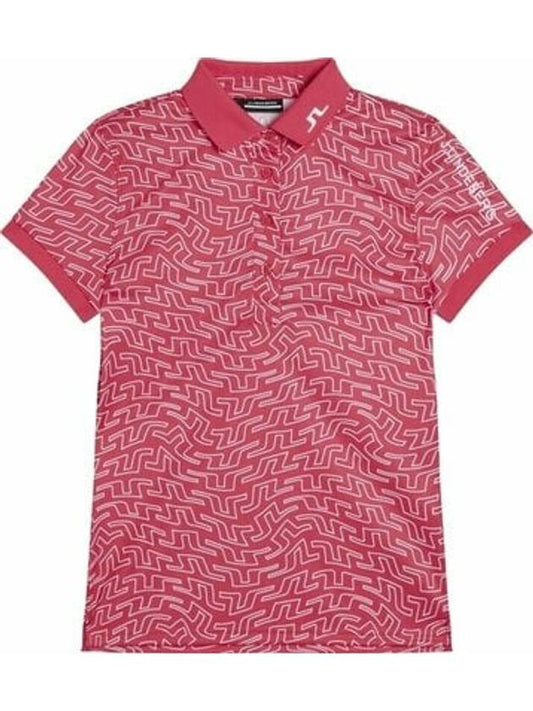 Golf Tour Tech Print Polo GWJT08086 S188 Women's Tour Tech Print Polo - J.LINDEBERG - BALAAN 2