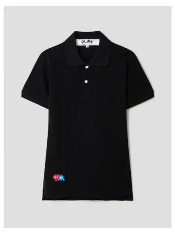 Women s Invader Double Heart Waffen Polo T shirt Blouse Southern Black Domestic Product GM0023031075468 - COMME DES GARCONS PLAY - BALAAN 1