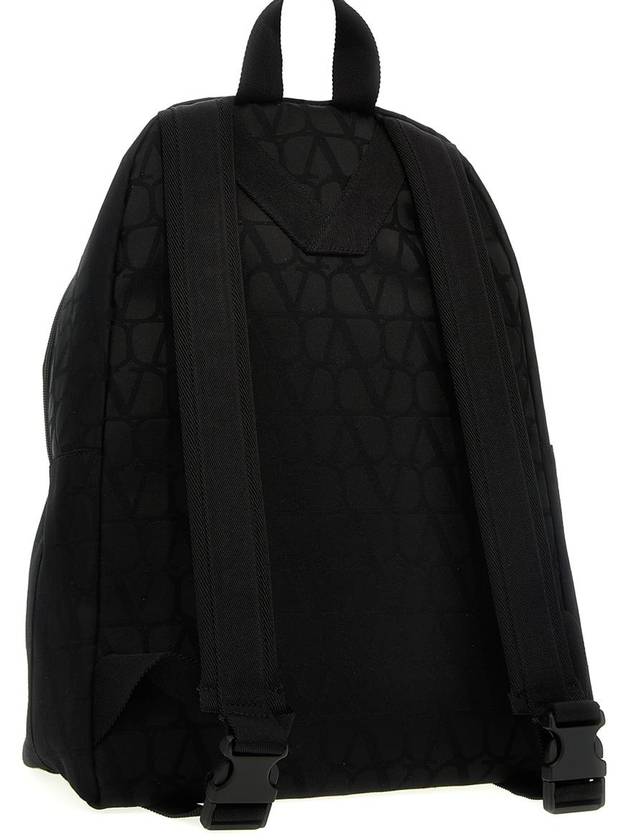 V Logo Backpack Black - VALENTINO - BALAAN 3