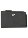 Logo Zipper Card Wallet Black - COURREGES - BALAAN 1