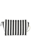 Thais Striped Pouch Bag Black White - CELINE - BALAAN 3