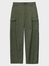 Cotton Pleated Pocket Wide Pants Khaki - NOIRER - BALAAN 3