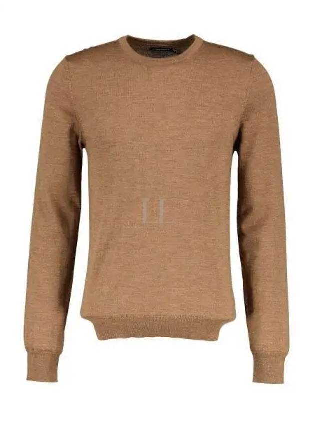 yle Merino Crew Neck Knit Top Brown - J.LINDEBERG - BALAAN 2