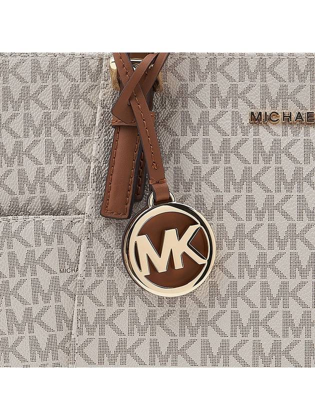 Jet Set Signature Logo Pendant Tote Bag Vanilla - MICHAEL KORS - BALAAN 11