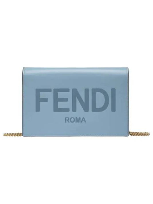 mini chain wallet light blue - FENDI - BALAAN 1