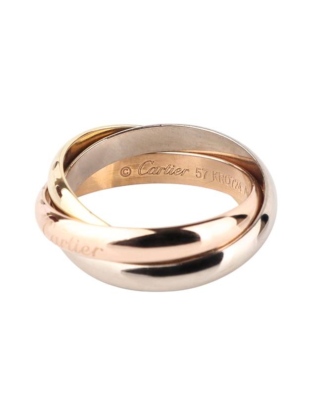 B42342 Tricolor Gold Classic Trinity Ring Medium No 57 Department Store Warranty 34182 - CARTIER - BALAAN 5