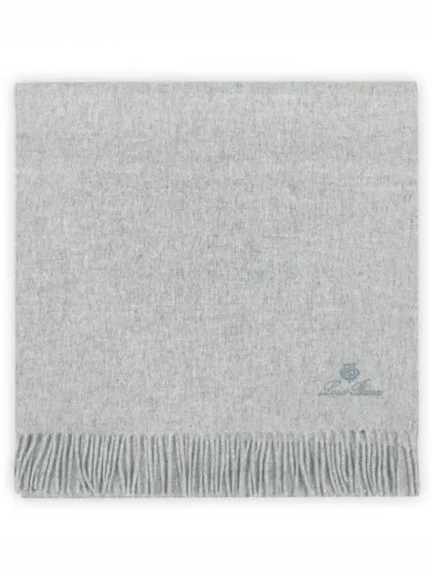 Grande Unita Cashmere Scarf Sliver Marble Melange - LORO PIANA - BALAAN 2