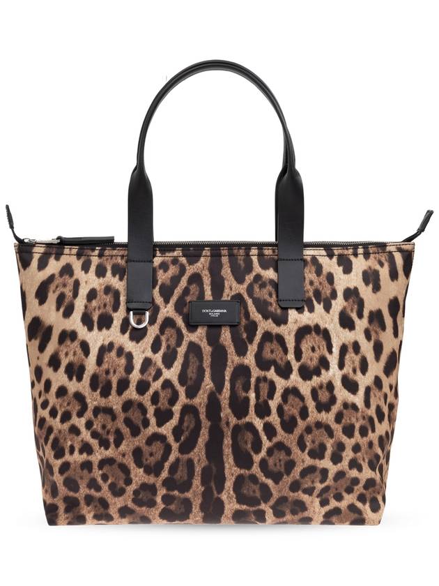 Dolce & Gabbana Animal Motif Shopper Bag, Men's, Brown - DOLCE&GABBANA - BALAAN 1