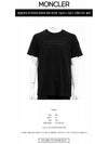 8C00008 829H8 999 Lettering Chest Logo Round Short Sleeve TShirt Black Men's TShirt TJ - MONCLER - BALAAN 2