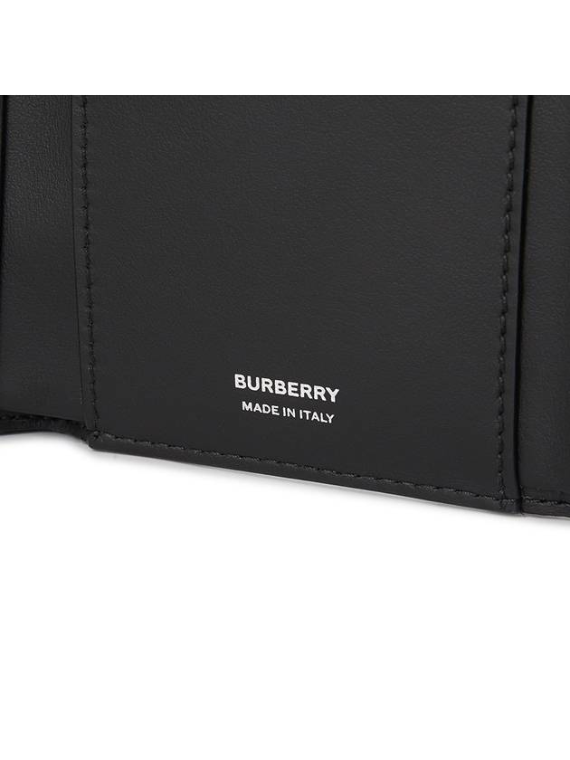 Lola Folding Small Quilted Leather Card Wallet Black Palladium - BURBERRY - BALAAN 7