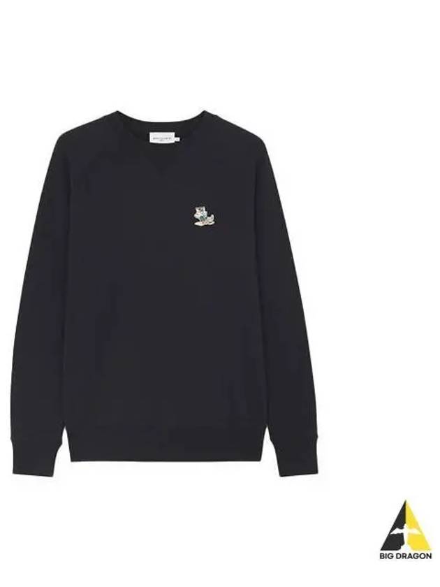 Dressed Fox Cotton Sweatshirt Black KM00304KM0001 - MAISON KITSUNE - BALAAN 1