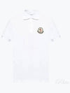 Logo Patch Cotton Polo Shirt White - MONCLER - BALAAN 2