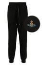 Women's ORB Embroidered Logo Classic Jogger Track Pants Black - VIVIENNE WESTWOOD - BALAAN 2